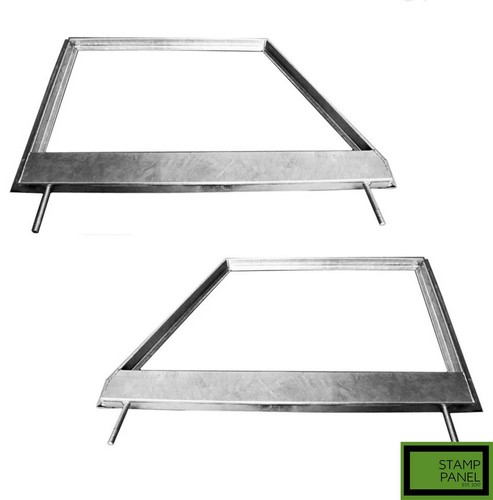 Pair galvanised door tops for - door,