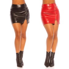 Mini Skirt Leather Look Front