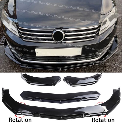 Gloss black front bumper - front, abs