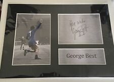 George Best Signed A4 Framed Printed Autograph Man United Print Gift