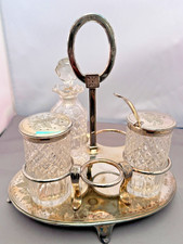 Antique Silver Plate & Crystal