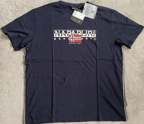 Bnwt napapijri flag logo tee - bnwt,
