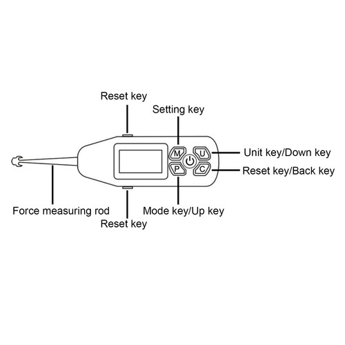 Digital tension meter clear - digital,