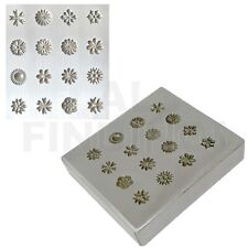 Mini Flowers Shot Plate 16 Designs Steel Shot Plates Jewellery Tool Impression