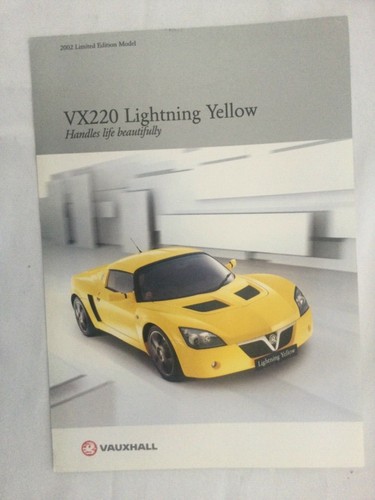 Vauxhall vx220 brochure vgc - vx220,