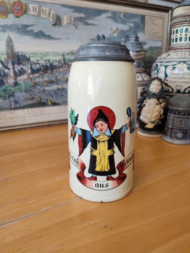 Beer mug 24cm tin lid - tin,