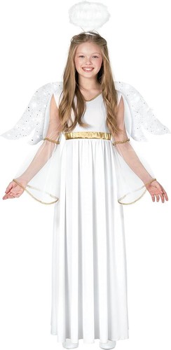 Girls white angel costume kids - girls,