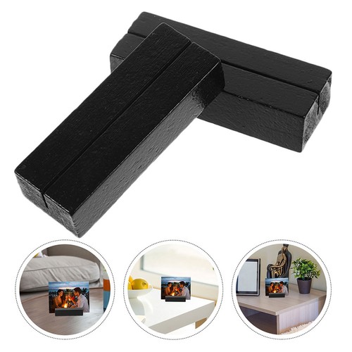 Black wooden place card - black,