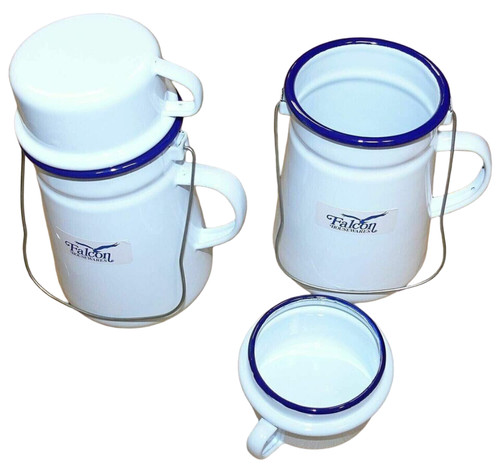 Enamel tea billy can - enamel,