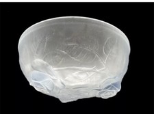 Art Deco Frosted Blue Glass