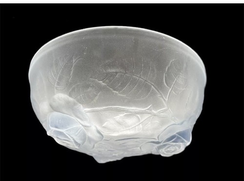 Art deco frosted blue glass - deco,