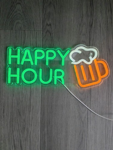 Happy hour beer led neon - happy,
