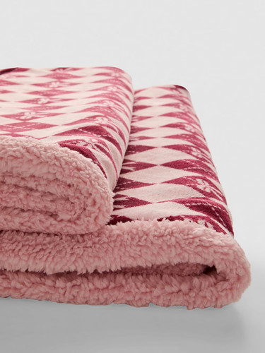 Primark argyle bow soft throw - bow,