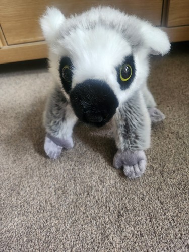 Nature planet grey lemur plush - grey,