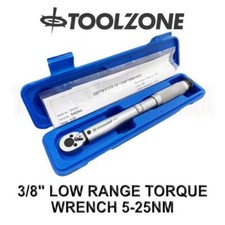 Toolzone Elite 3/8" Drive Low Range Torque Wrench 5-25 Nm Metric Ratchet SS030