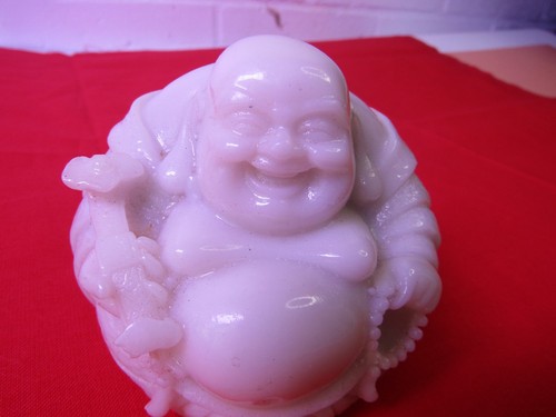 Laughing buddha white - statue, 7