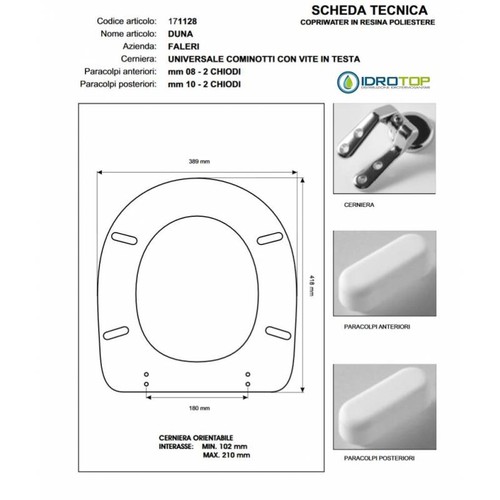 Duna champagne toilet seat - duna,