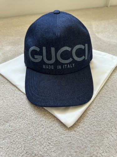 Gucci lasered denim baseball - gucci,