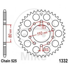 CROWN 37 TEETH 525 SILVER