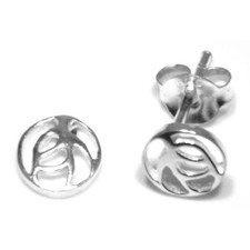 Sterling Silver Stud Earrings Rennie Mackintosh Glasgow Rose