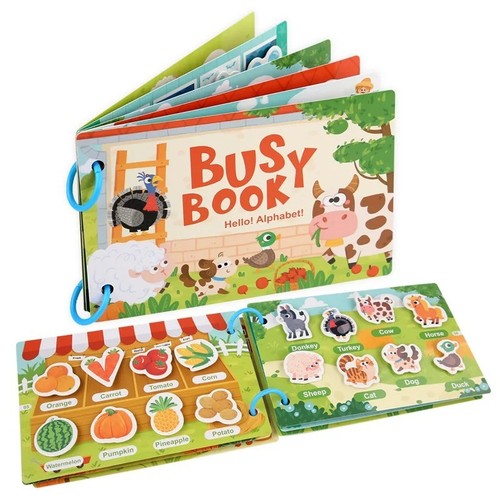 Busy book sticker - busy, quiet