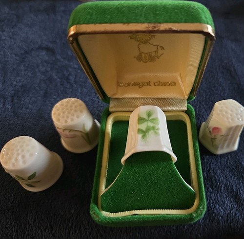 Irish porcelain thimbles - porcelain,