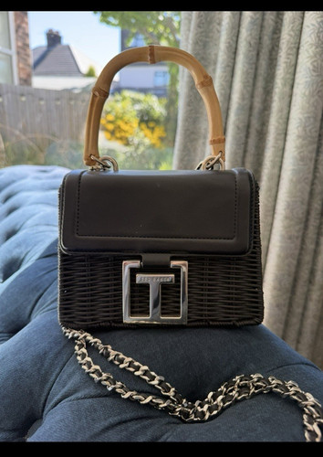 Ted baker black leather wicker - baker,