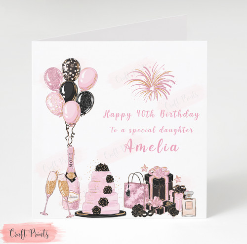 Personalised birthday card - personalised,