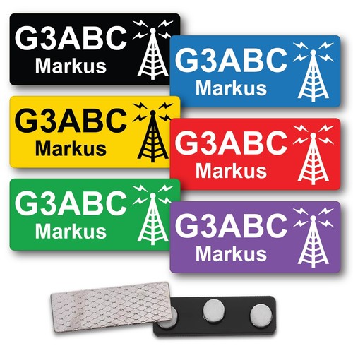 Radio callsign badge name call - badge,