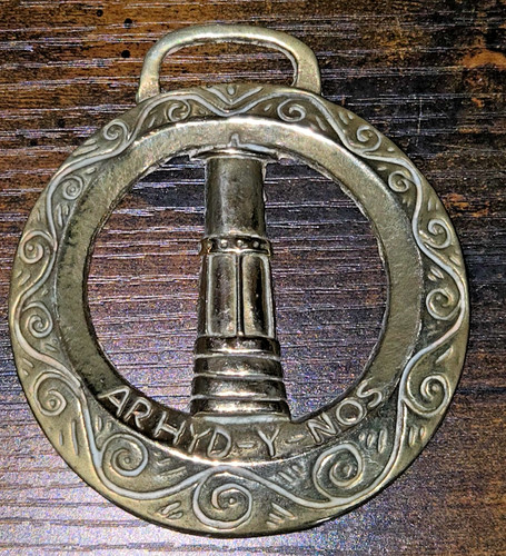 Large vintage horse brass - large,