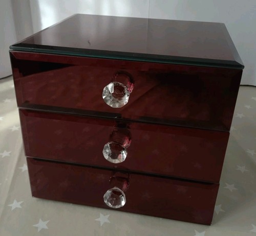 Mirrored glass jewellery box - mirrored,
