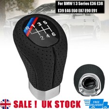 UK Shift Knob Leather 6th Gear for BMW 1' 3' Series E60 E90 E91 E92