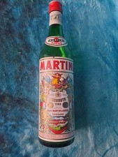 1960s 70s Martini Bottle Vermouth Vino Empty Bottle .