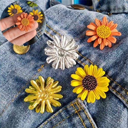 Vintage style pin daisy - pin, flower