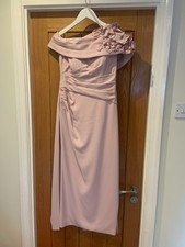 Mother of the bride dress and hat - rose colour - size 10 