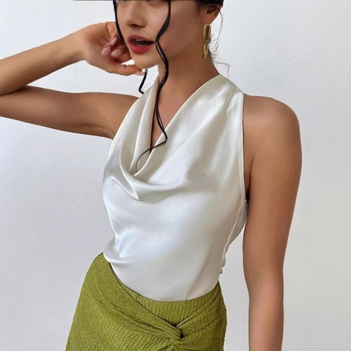 Ladies halter neck satin - ladies,