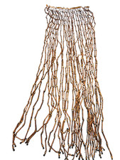 Vintage MCM Daruma Japan Wooden Beaded Curtain – Doorway Room Divider Boho Retro