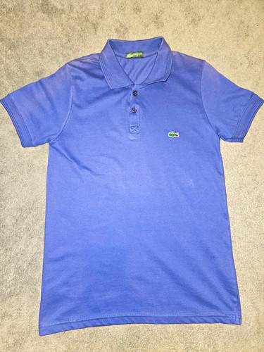 Lacoste men blue solid polo - men's,