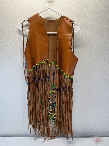 Vtg brown suede vest - vest, sml