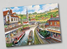 Fridge magnet canal - canal, barge