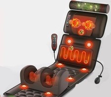 Multi Speed Lumbar Remote Control Massage Mattress with Heated Pillow