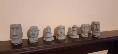 Set easter island heads - set, 7