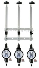 Optics Home Bar 3 Bottle Wall Mounted Bracket Rack & 50ml Metrix Spirit Measures