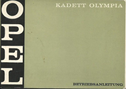 Opel kadett operating - opel,