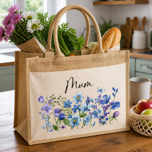 Personalised mum jute - mum,