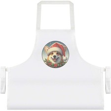 'Welsh Corgi Wearing Santa Hat' Unisex Cooking Apron (AP00087920)