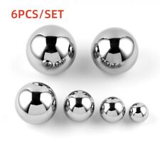6PCS Steel Silver Mirror Sphere Hollow Gazing Ball Home Garden Ornament Decor