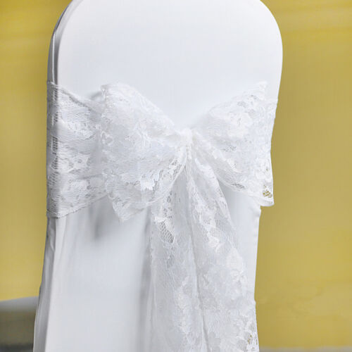 100 white lace bow - 50/100,