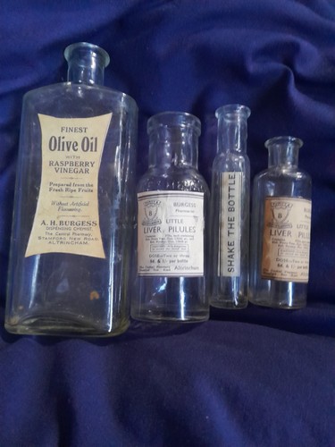 Antique chemist bottles - antique,