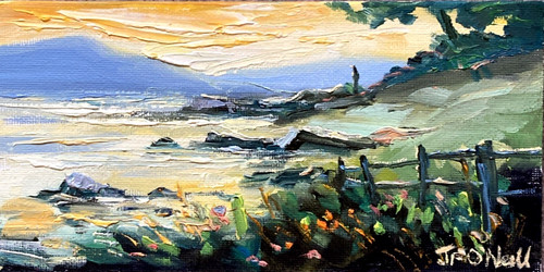 Impressionist landscape sunset